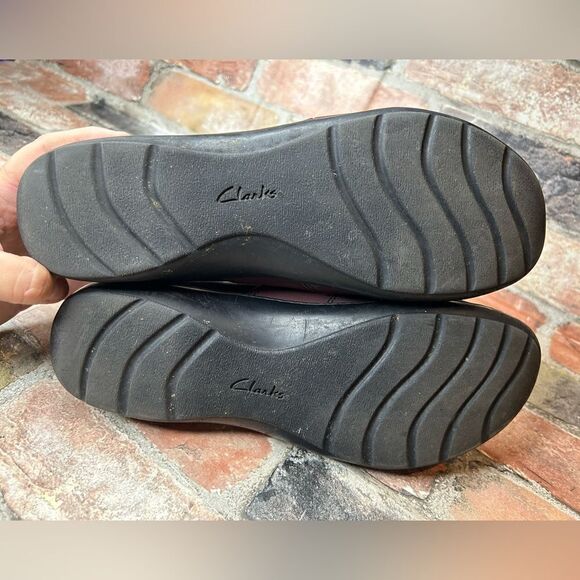 5 for $25🔥9.5 Clarks Collection Burgundy Camouflage Cora Loafer - Picture 8 of 9